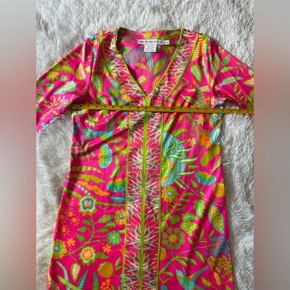Gretchen Scott Designs Pink and Green Floral Dress - Picture 5 of 8